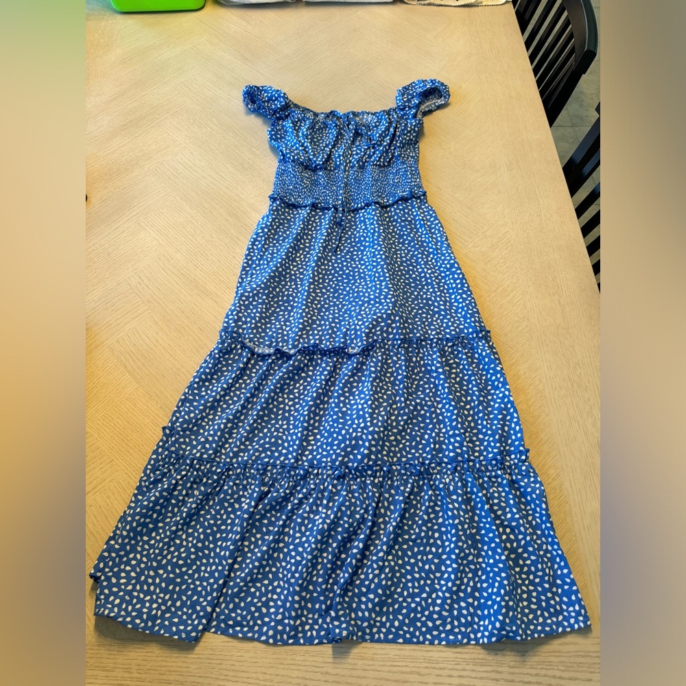 Blue midi dress